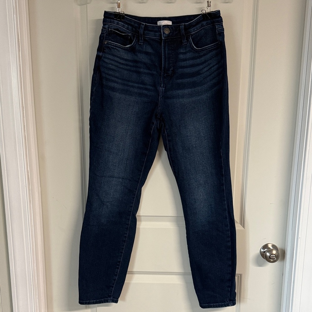 LC Lauren Conrad High Rise Skinny Jeans, SIZE 12, dark wash